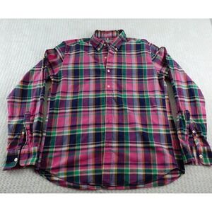 Tailored by J. Crew Multicolor Plaid Button Down Shirt L